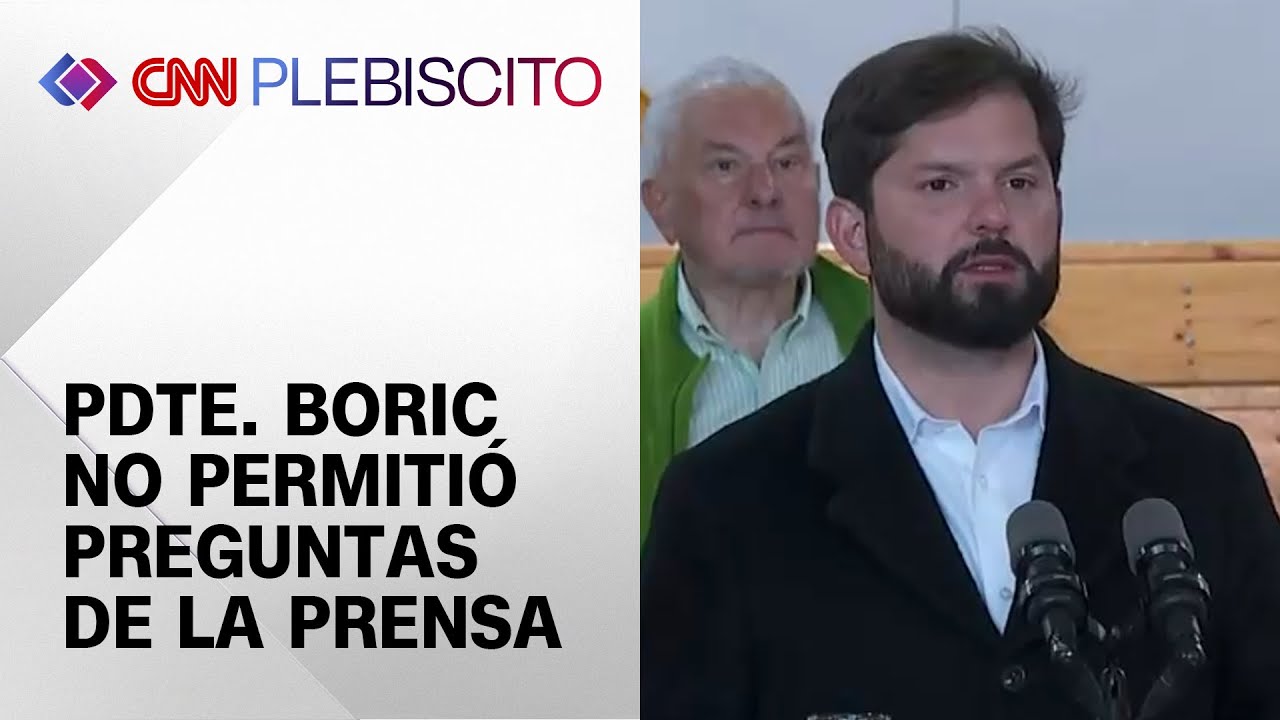 Hecho inédito: Boric no aceptó preguntas de la prensa tras votar en ...