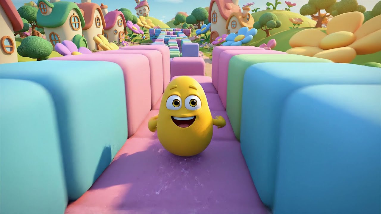 Fall Guys: Шатающийся боб, катящийся по лабиринту | Детские стишки и песенки для детей