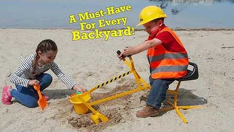 The Big Dig and Roll Big Dig Sandbox Digger Excavator Crane with 360° Rotation with Base