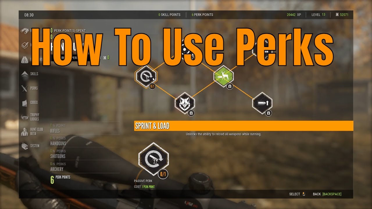 🦌 How to use the PERKS Walkthrough Guide The Hunter Call of the Wild
