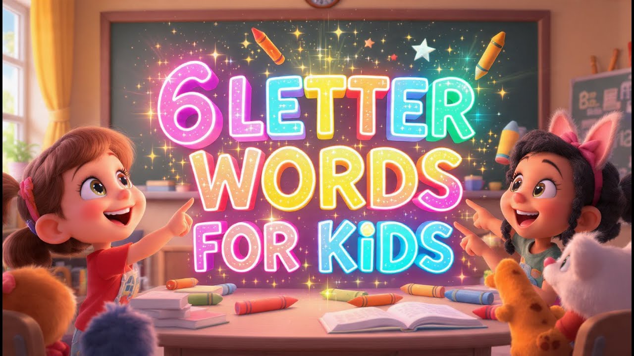 Learn 6-Letter Words With Fun 3D Pixar-Style Animation for Kids | Educational Spelling Video