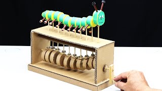 How to make Caterpillar Automata Toy from Cardboard  Automata DIY