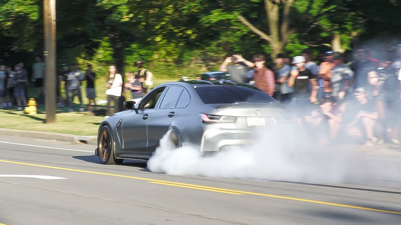 Cars Accelerating & Doing Burnouts Leaving a Car Show! | Titan Motorworks Open House 8/22/25