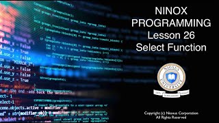 126 Programming Ninox - Select Function