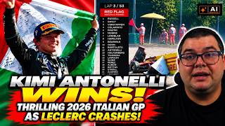 Kimi Antonelli sensationally wins thrilling 2026 Italian GP as LECLERC CRASHES!