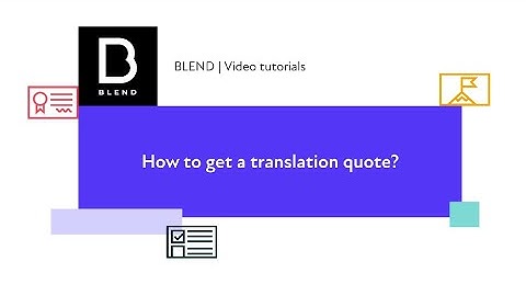 BLEND Localization: How to get a translation quote