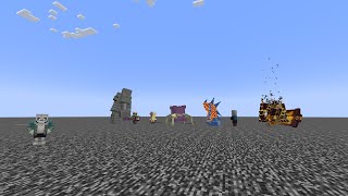 Sans (Leo's Sans) vs Strong Bosses and Mobs  Mob Battle  Minecraft