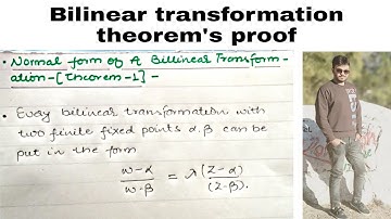 Normal form of bilinear transformation theorem -1