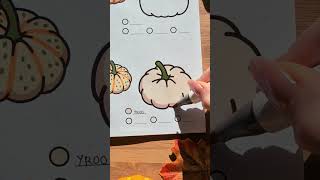 How to Color a Soft Beige Pumpkin with Markers 🎃