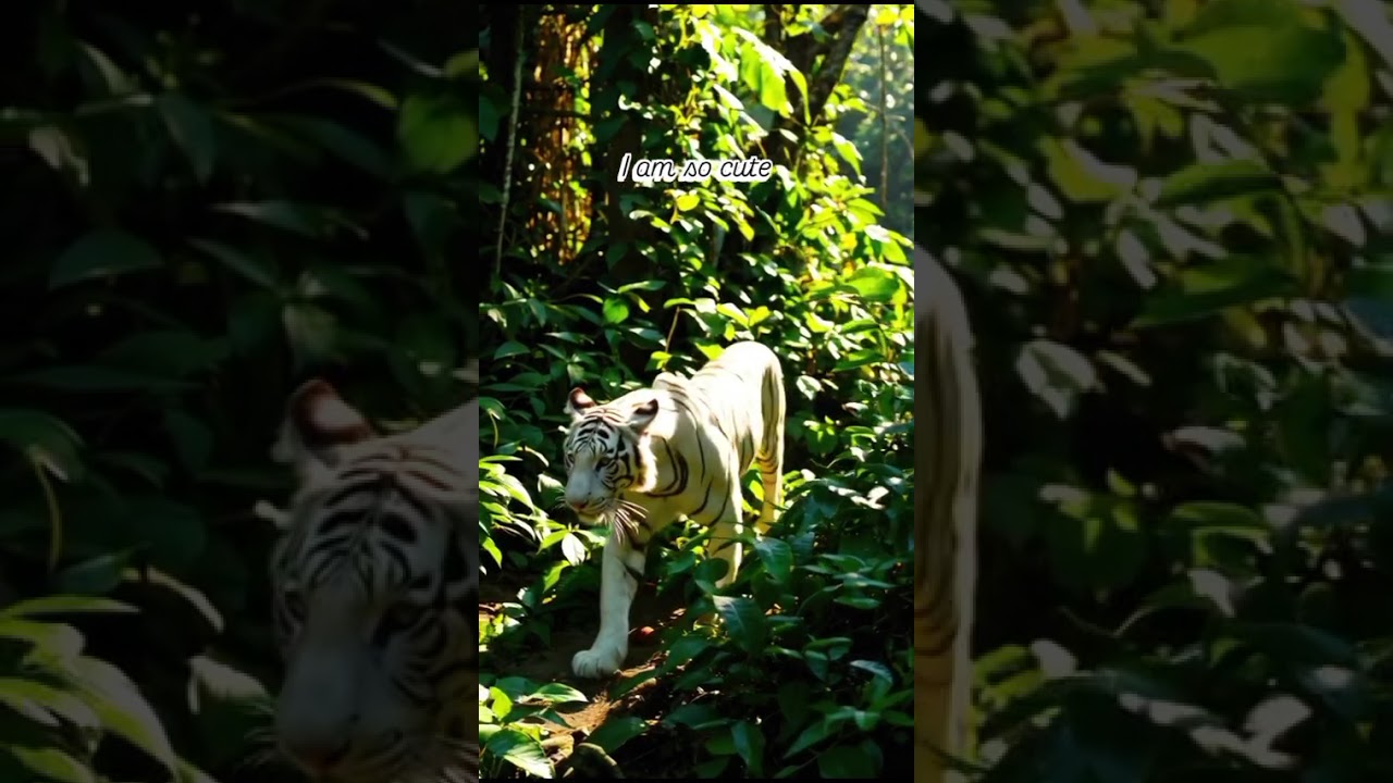 the white tiger 🐅 most rare animal, it's beautiful tiger 🐅