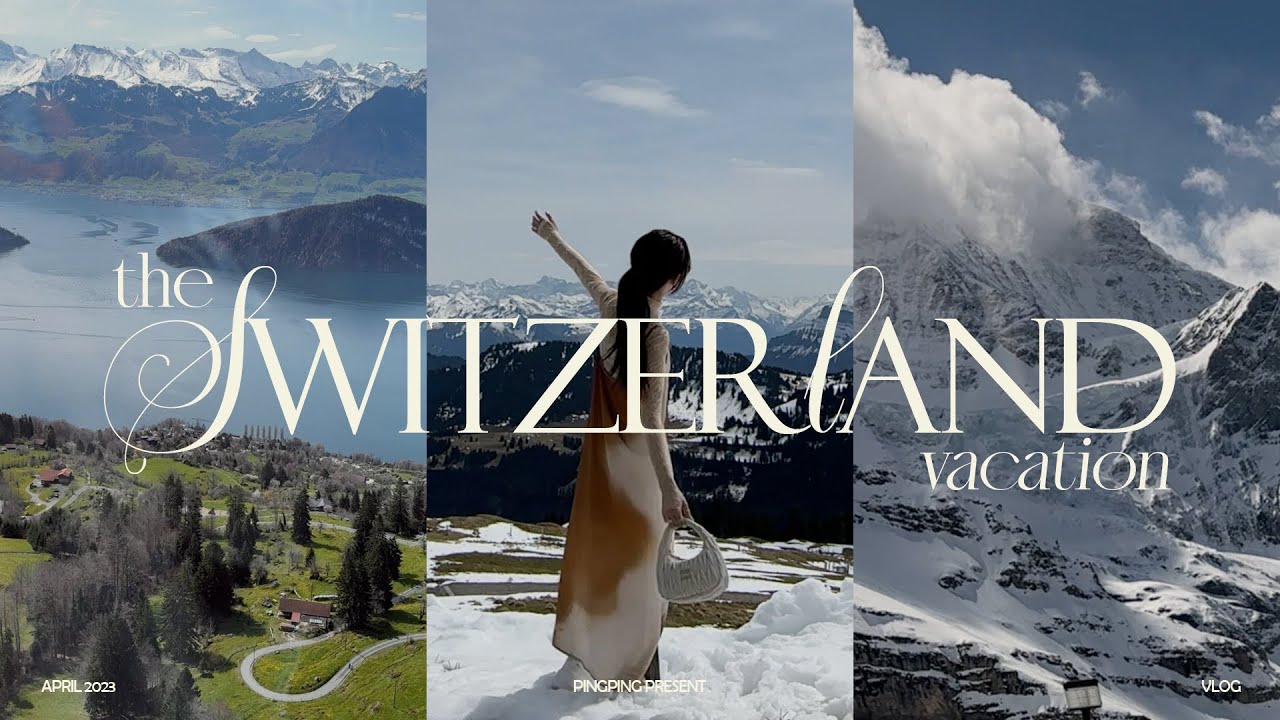 Switzerland Vlog｜瑞士美到讓人想哭｜一年四季都有雪的歐洲高峰少女峰、瑞吉山、纜車推薦｜蘇黎世Zürich｜阿聯酋航空A380體驗｜屏屏 Ping