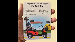 The Villages Pocketized Foldable Map for your golf cart