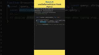 Must Know #react useDeferredValue Hook Part-2 #shorts #hindi