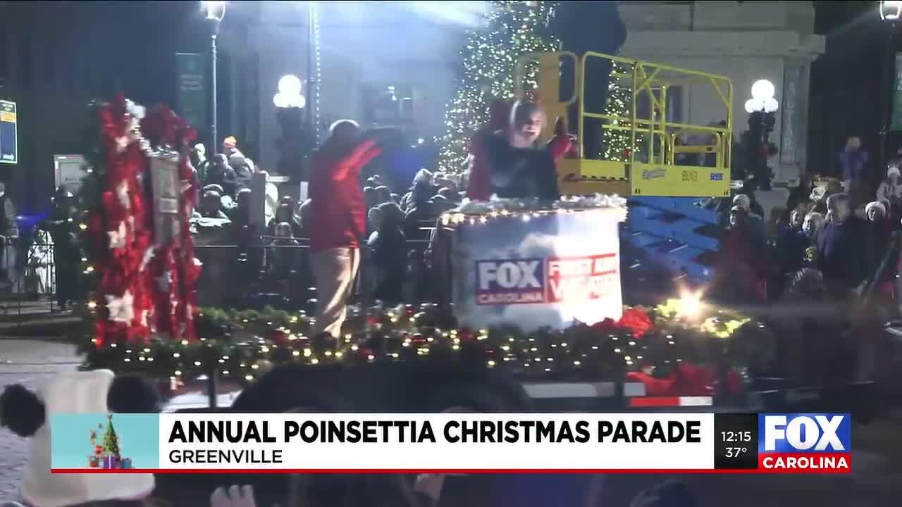 Annual Poinsettia Christmas parade held in downtown Greenville