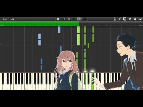 Koe no Katachi ED - Koi wo Shita no wa by aiko (Piano Synthesia+Tutorial+Sheet)