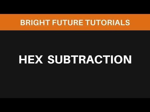 Hex Subtraction | easy way to do Hex Subtraction