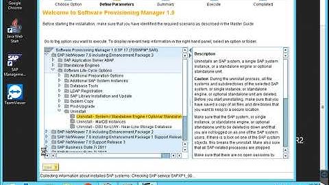 Un-install SAP dialog instance
