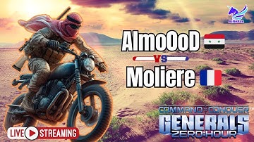 🔴 Live Command and Conquer, Zero Hour 18gmt Almo0oD v Moliere 1v1 No Noobs No Masters Tournament