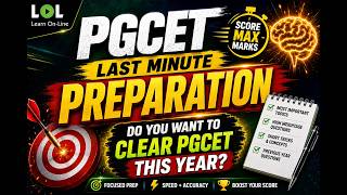 PGCET Last Minute Preparation-01 | Important Questions &amp; Short Tricks | FREE PGCET Kannada Class
