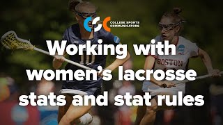 Working with women's lacrosse stats & stat rules | On-demand webinar