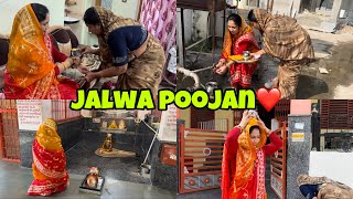 Jalwa poojan❤️|pooja ke liye gaye mandir | bhar jane ki khusi alag he 🤣| finally japa period khatam 