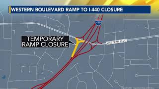 New I-40 and I-440 ramp closures could cause delays this week