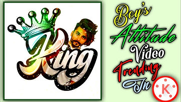 Name Art Video || Boys Attitude video editing in kinemaster || how to make trending WhatsApp status