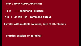 07      UNIX BASIC commands     ls  lrt output info