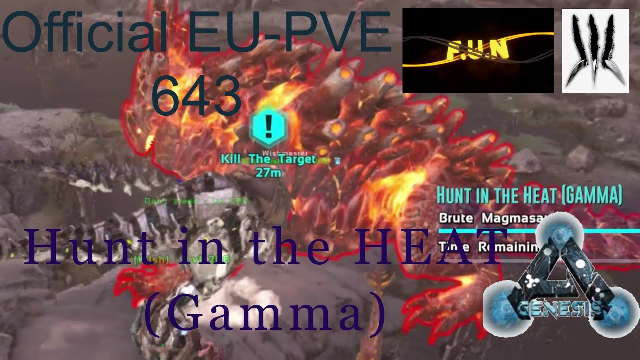 Ark Survival Evolved Genesis Official F U N Hunt in the heat Gamma ...
