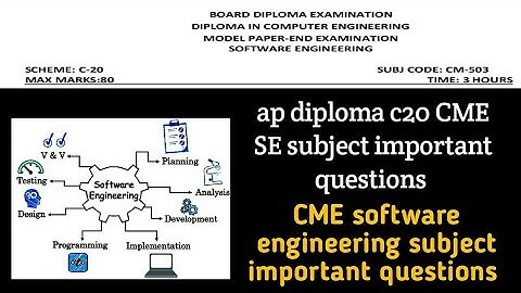 ap diploma c20 CME software engineering subject important questions| SE subject important questions