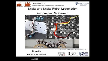 Dissertation defense - Qiyuan Fu - Snake and Snake Robot Locomotion in Complex, 3-D Terrain