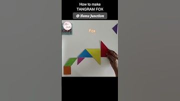 How to make Tangram Fox #shorts #tangram #hemsjunction #tangramanimals #tangramfox #tangramshapes