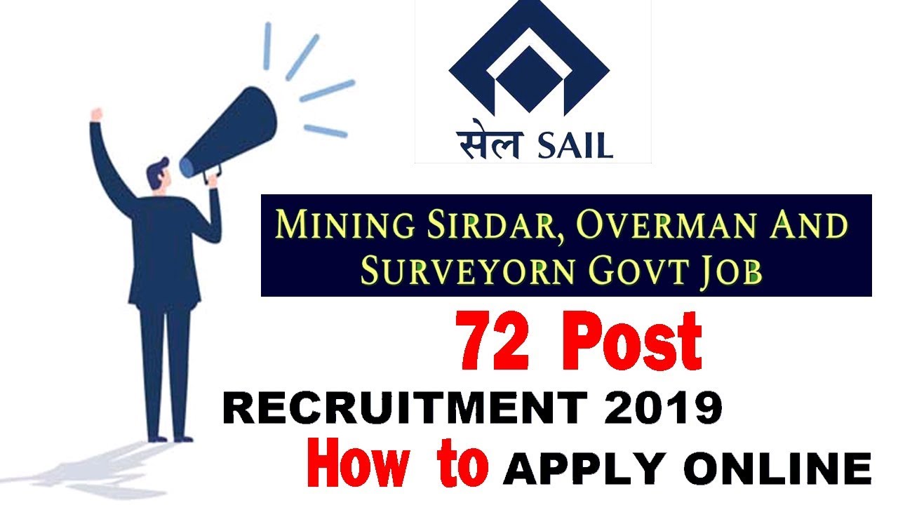 SAIL Recruitment 2019 72 Post – How to Apply Online