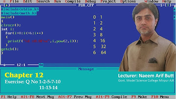 ICS Part 2 Chapter 12 Topic Exercise Q NO. 1-2-5-10-11-13-14 with Practical in Turbo c++