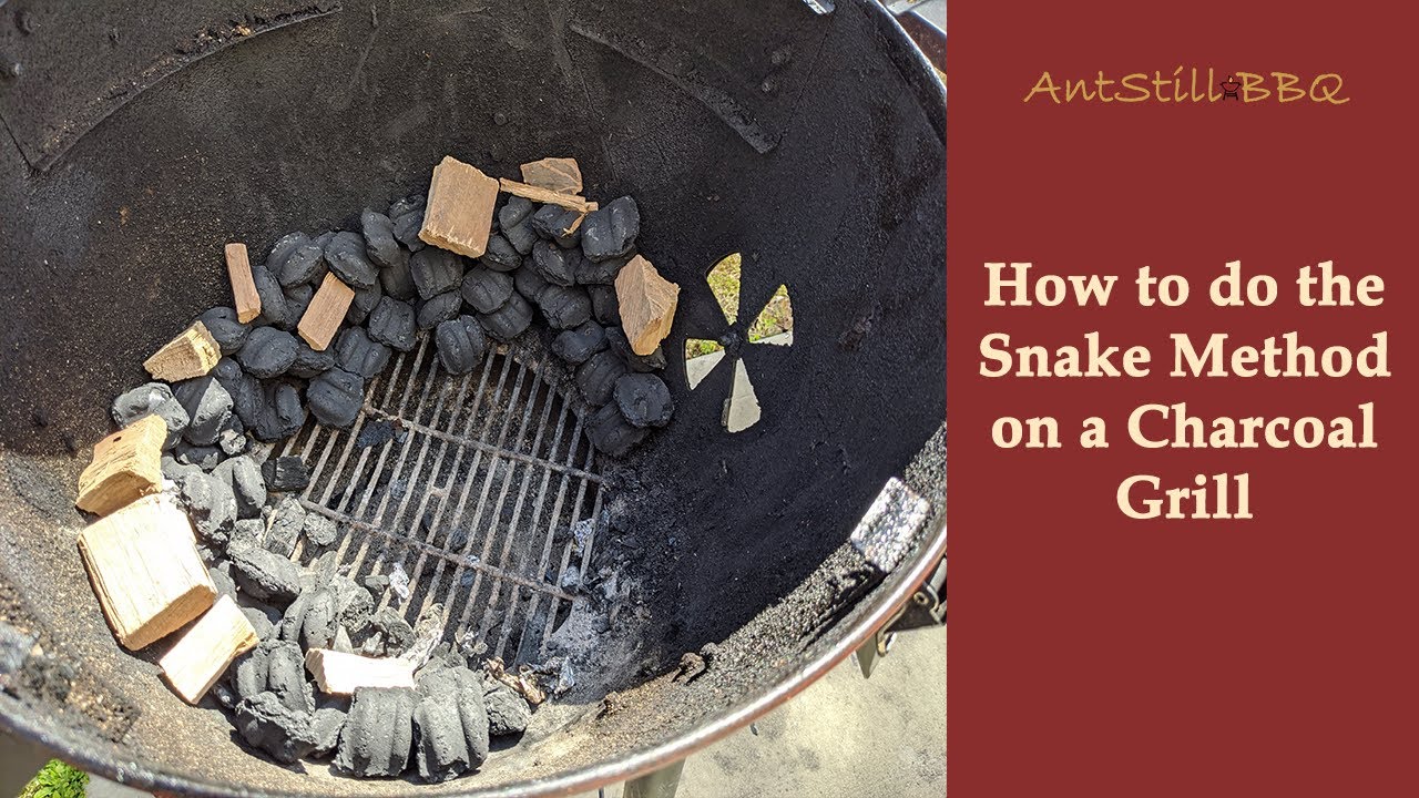 Snake Method Fire on a Kettle Grill How to do the Snake Method on a