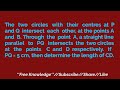 Episodes#245,#class10 Theorem Related To #circle, Chord of circle and #pythagoras formula applied