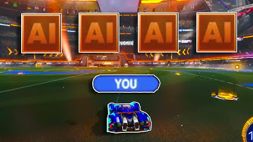 1 Noob vs 4 Pros (Rocket League Bot Challenge)