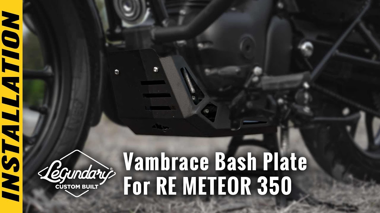 Installation video of Vambrace Bash Plate for Royal Enfield Meteor 350 | Bandidos PITSTOP