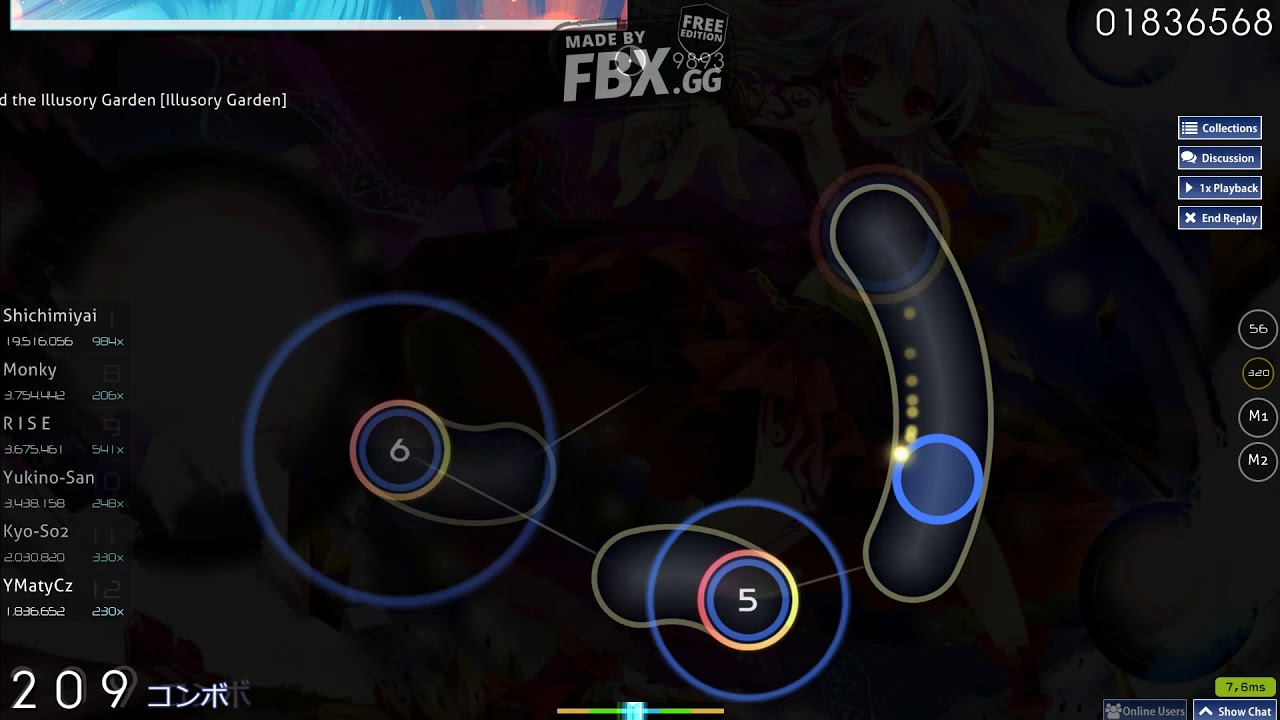 Spaced streams Practice - osu! - God and the Illusory garden - YouTube