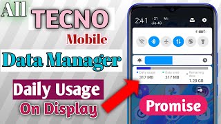 Tecno Phone Data Manager | Today Data Usage Notification Bar In Tecno Phone screenshot 4