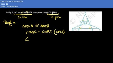 2. In Fig, if angle 1 = angle 2 and triangle NSQ = triangle MTR, then prove that  PTS ~  PRQ.