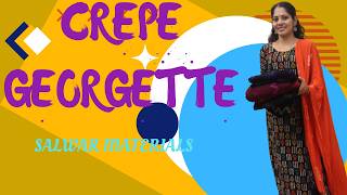 CREPE GEORGETTE DRESS MATERIALS