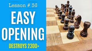 Chess lesson # 36: Beating a 2300 player with an easy and subtle opening (blitz game on chess.com) screenshot 4