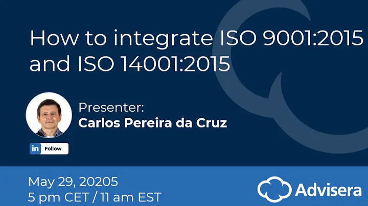 How to integrate ISO 9001:2015 and ISO 14001:2015 [live webinar]