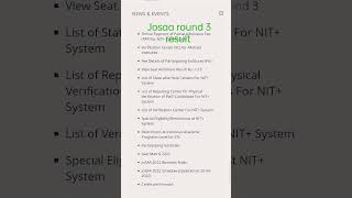 NO CHANGE 3rd ROUND OF JOSAA| #jee2022 #iit #nit #nitkkr #neet #hostellife #physicswallah#unacademy