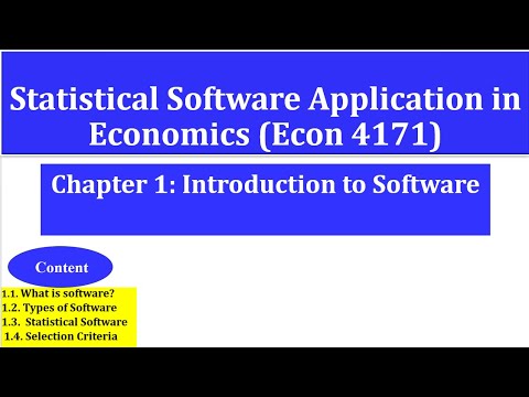 Statistical Software Application