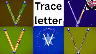 Trace Letter V ( LOWERCASE LETTER ) Learn to Write The Alphabet Letter FUN LEARNING VIDEOS FOR KIDS