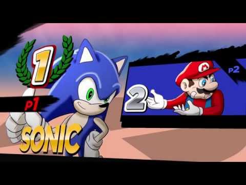 Smash Wii U Animated- Mario vs. Sonic