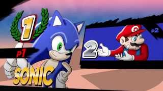 Smash Wii U Animated- Mario vs. Sonic by Chakra-X 2,942,620 views 9 years ago 43 seconds