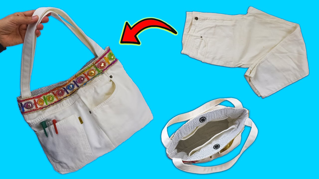 СОЗДАНИЕ УДИВИТЕЛЬНОЙ СУМКИ ИЗ СТАРОГО ДЖИНСА / Идея для вторичной переработки / Сумка «Сделай сам»